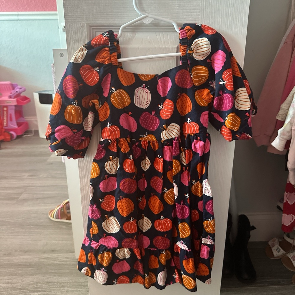 Gymboree Navy and Orange Pumpkin Dress
